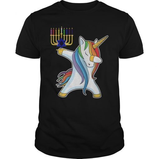 Unicorn Dabbing Hanukkah T-Shirt