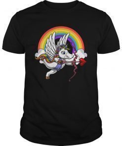 Unicorn Valentines Day Love Heart Rainbow T-Shirt