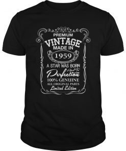 Vintage 1959 60th Birthday All Original Parts Gift T-Shirt