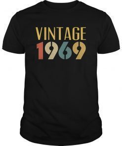 Vintage 1969 T-Shirt Cool Retro Style 50th Gift Tee