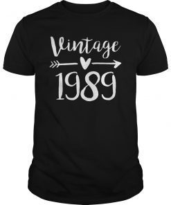 Vintage 1989 Cute Women Gift 30th Shirt