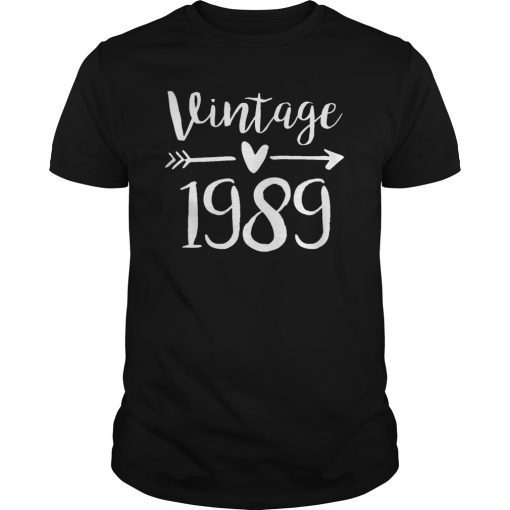 Vintage 1989 Cute Women Gift 30th Shirt