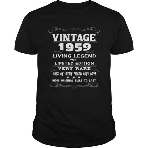 Vintage 60th 1959 Shirt 60 Years Old Gift