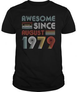 Vintage Awesome Since August 1979 40th T-Shirt