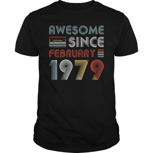 Vintage Awesome Since February 1979 40th T-Shirt
