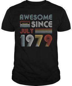 Vintage Awesome Since July 1979 40th T-Shirt