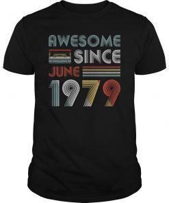 Vintage Awesome Since June 1979 40th T-Shirt
