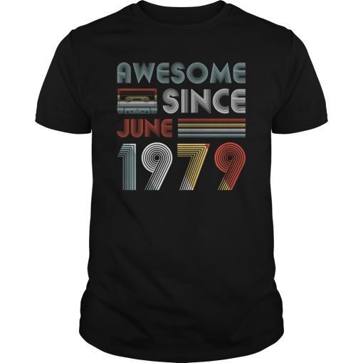 Vintage Awesome Since June 1979 40th T-Shirt