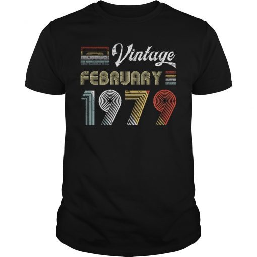 Vintage February 1979 40th Retro Style T-Shirt