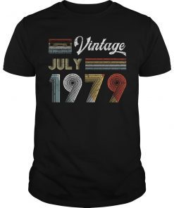 Vintage July 1979 40th Retro 80s Style T-Shirt