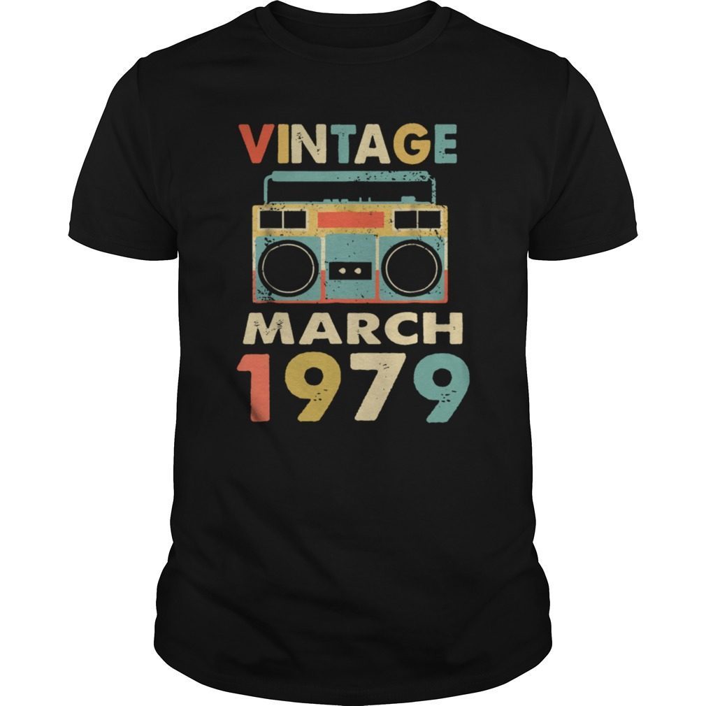 Vintage March 1979 Tshirt Retro 40th Gift