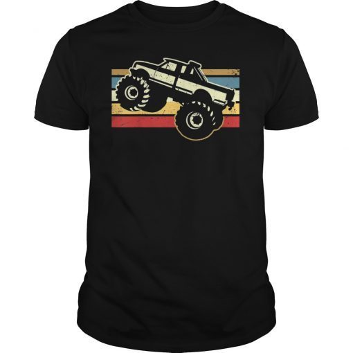 Vintage Monster Truck Shirt Men Boy Kids