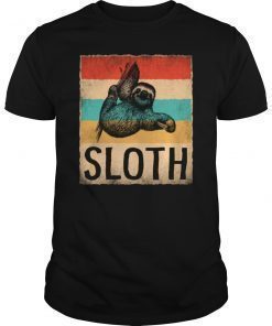 Vintage Retro Sloth T Shirt