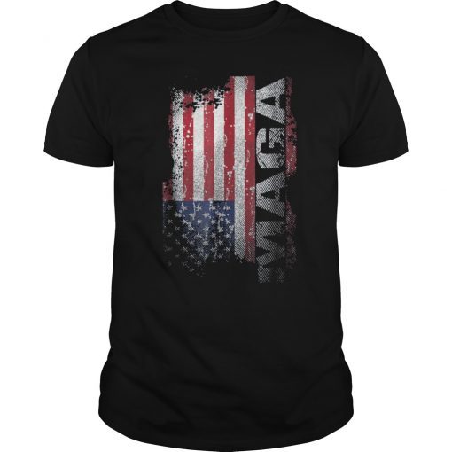 Vintage USA MAGA Flag T-Shirt