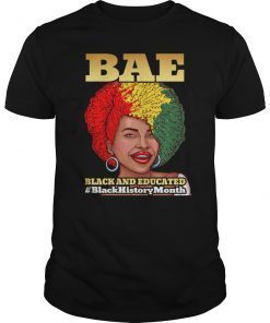 Womens Bae Black Educated African Queen Shirt