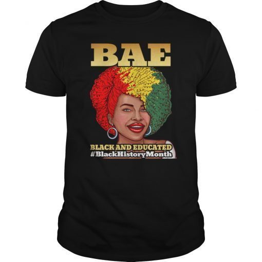 Womens Bae Black Educated African Queen Shirt