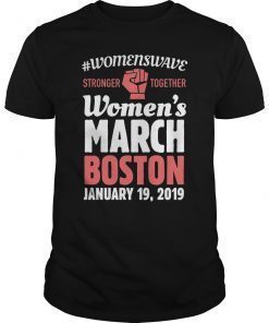 Women's March 2019 Boston T-Shirt Stronger Together