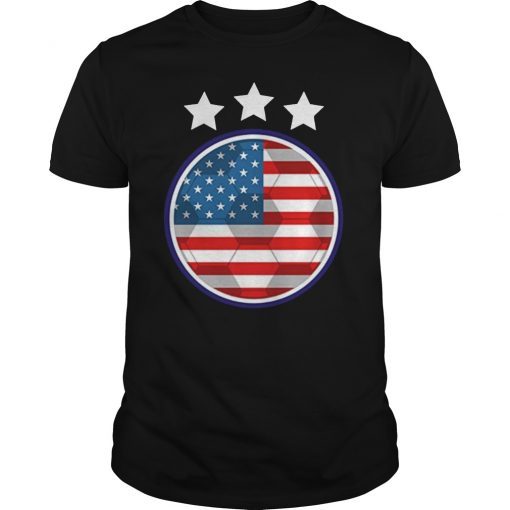 Women's Soccer Team Flag United States 2019 T-Shirt