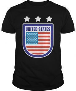 Women's Soccer Team Flag United States T-Shirt