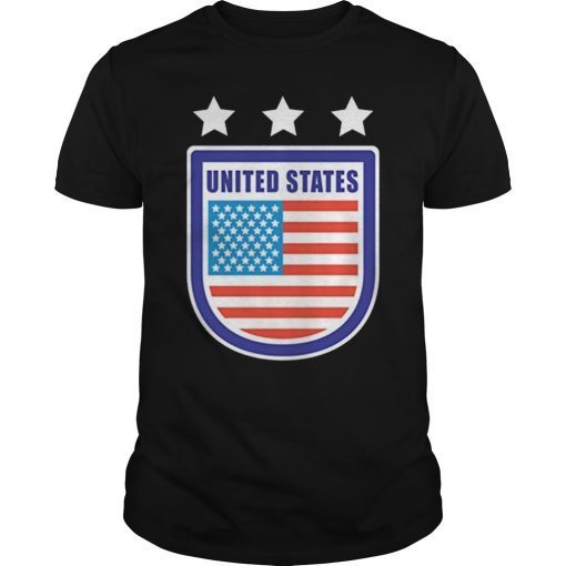 Women's Soccer Team Flag United States T-Shirt