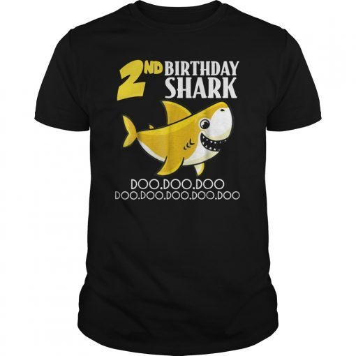 2nd Bday Baby Shark Doo Doo Doo Gift T-Shirt