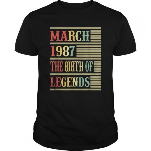 32nd Gift March 1987 T Shirt- The Birth Of Legends