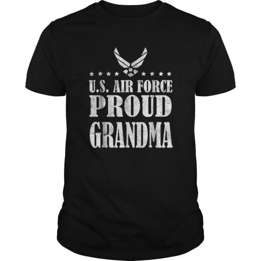 Air Force Family - Proud Grandma US Air Force Stars T-shirt