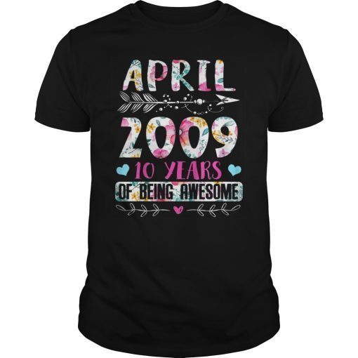 April 2009 10 Years of Being Awesome Women April Shirt