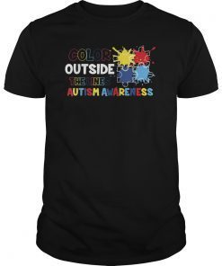 Autism Awarenes Color Outside The Lines T-Shirt