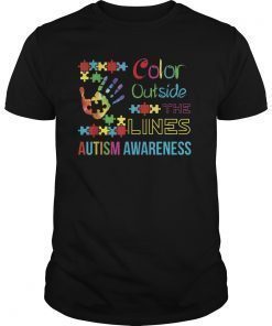 Autism Awareness Colour Outside The Line T-shirt