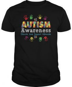 Autism Awareness Day Educate Love Support Advocate T-Shirt