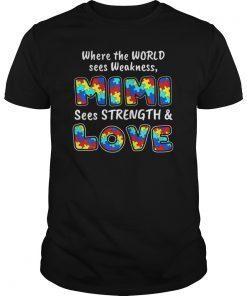 Autism Awareness Mimi Strength Love T-Shirt