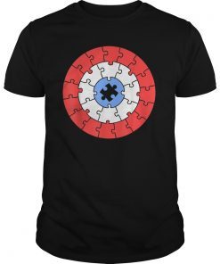Autism Awareness Puzzle Superhero Shield T Shirt