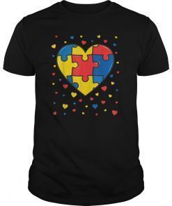 Autism Awareness Shirt Heart Valentines Day Puzzle Piece Gif