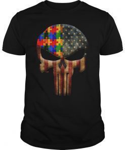 Autism Awareness Skull Puzzle Pieces Skull Shirt Autism Gift