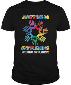 Autism Strong Love Support Autism Awareness Month Shirt Gift