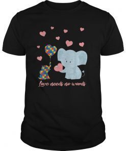 Autism awareness love needs no words T-shirt for men women