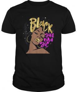 Black Girl Magic T-Shirt Afro Gold Pink Melanin Queen