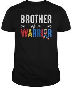 Brother of a Warrior Autism Awareness T-shirt Gift for Boy