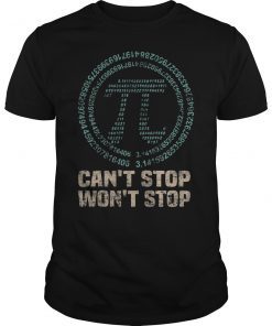 Can't Stop Pi Won't Stop Tee Shirt Gift Math Lover Pi Day