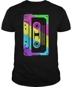 Cassette Tape Costume Shirt 80s 90s Vintage Retro Neon