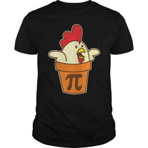 Chicken Pot Pi Geek Pie Mathematics Pun Funny T-Shirt
