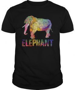 Colour Carved Elephant Funny Gift T-shirt