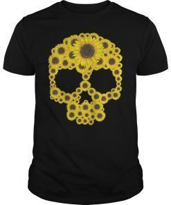 Cool Skull Sunflower T-Shirt Funny Sunflower Lover Gifts