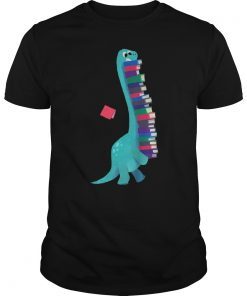 Cute Dinosaur Book Reading T-Shirt