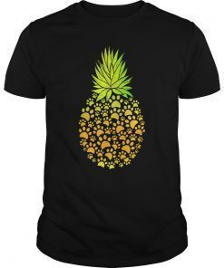 Cute Dog Paw Pineapple T-Shirt Dog Lover Gifts