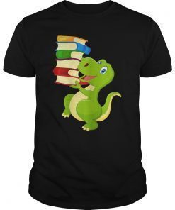 Cute Funny Dinosaur Book Reading T-Shirt For Women Men