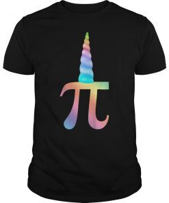 Cute Rainbow Unicorn Pi Day T-Shirt Girls Women Math Geek Tee