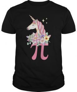 Cute Unicorn Face Happy Pi Day Tshirt Funny Math Lover Gifts