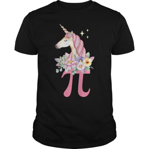Cute Unicorn Face Happy Pi Day Tshirt Funny Math Lover Gifts